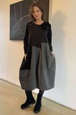 Oscar Remi Cocoon Dress Pin Stripe